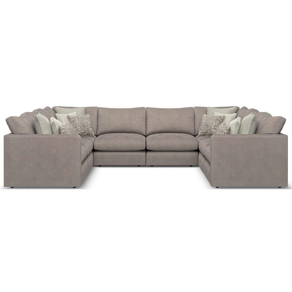 Elston Large U-Shape Modular Corner Sofa in Penny Clay Fabric - Group 11 2
