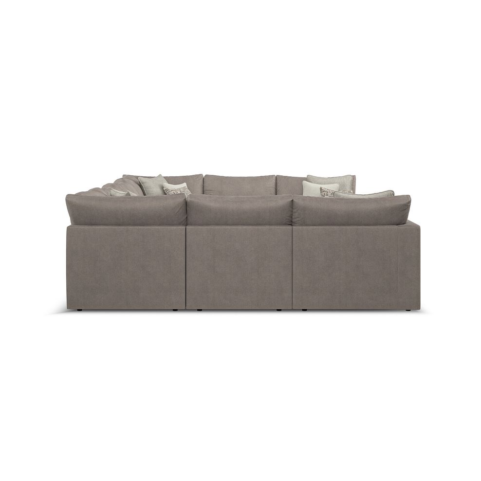 Elston Large U-Shape Modular Corner Sofa in Penny Clay Fabric - Group 11 4