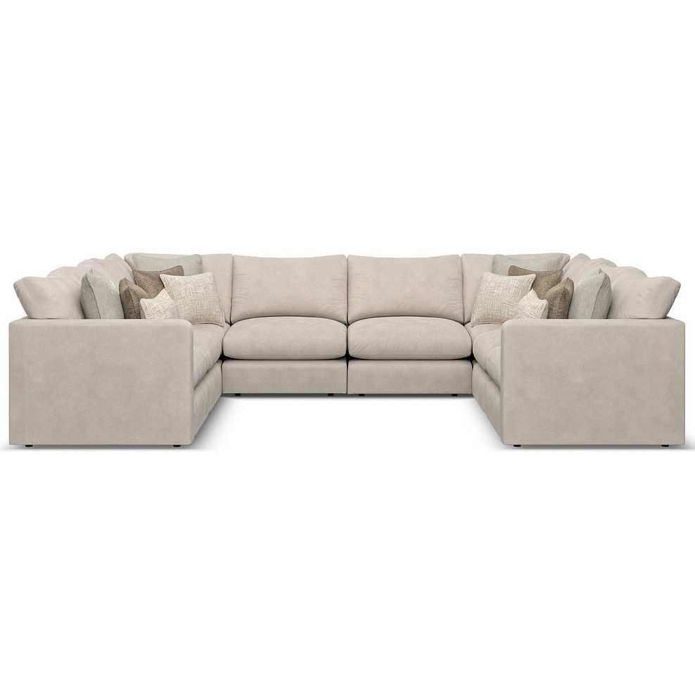 Elston Large U-Shape Modular Corner Sofa in Penny Dove Fabric - Group 11 2