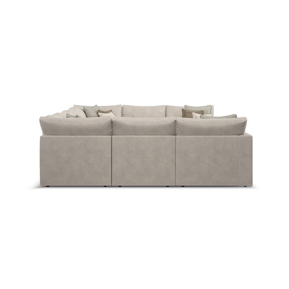 Elston Large U-Shape Modular Corner Sofa in Penny Dove Fabric - Group 11 4