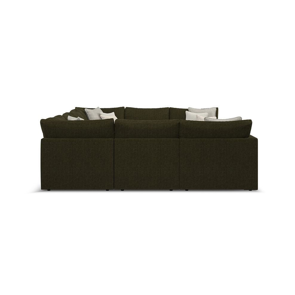 Elston Large U-Shape Modular Corner Sofa in Penny Forest Fabric - Group 11 4