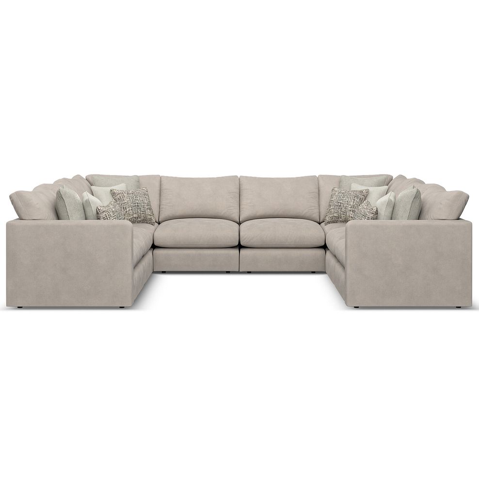 Elston Large U-Shape Modular Corner Sofa in Penny Mid Grey Fabric - Group 11 2