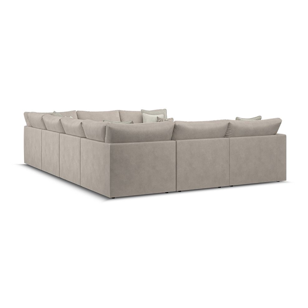 Elston Large U-Shape Modular Corner Sofa in Penny Mid Grey Fabric - Group 11 3