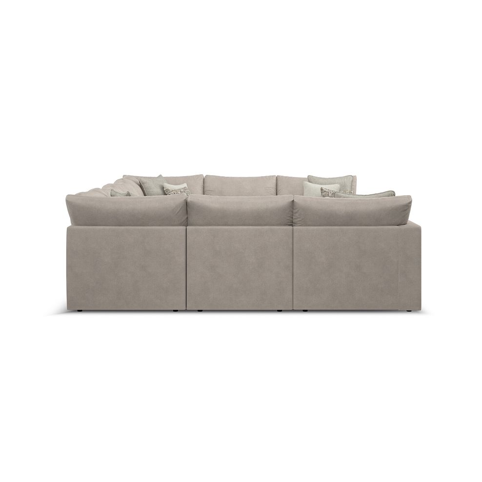 Elston Large U-Shape Modular Corner Sofa in Penny Mid Grey Fabric - Group 11 4
