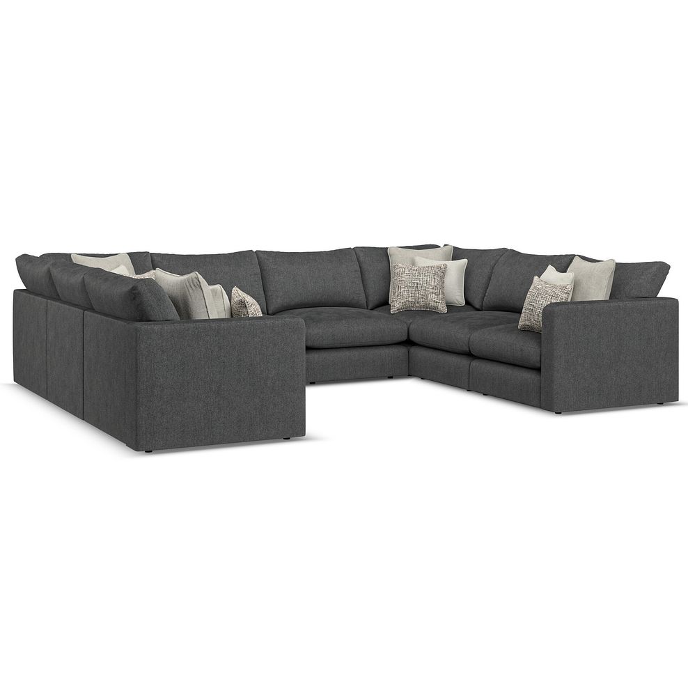 Elston Large U-Shape Modular Corner Sofa in Penny Whisp Fabric - Group 11 1