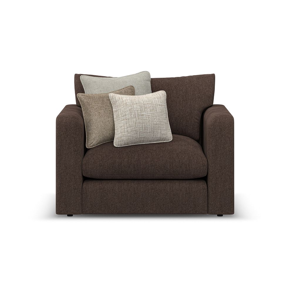 Elston Loveseat in Penny Cacao Fabric 2