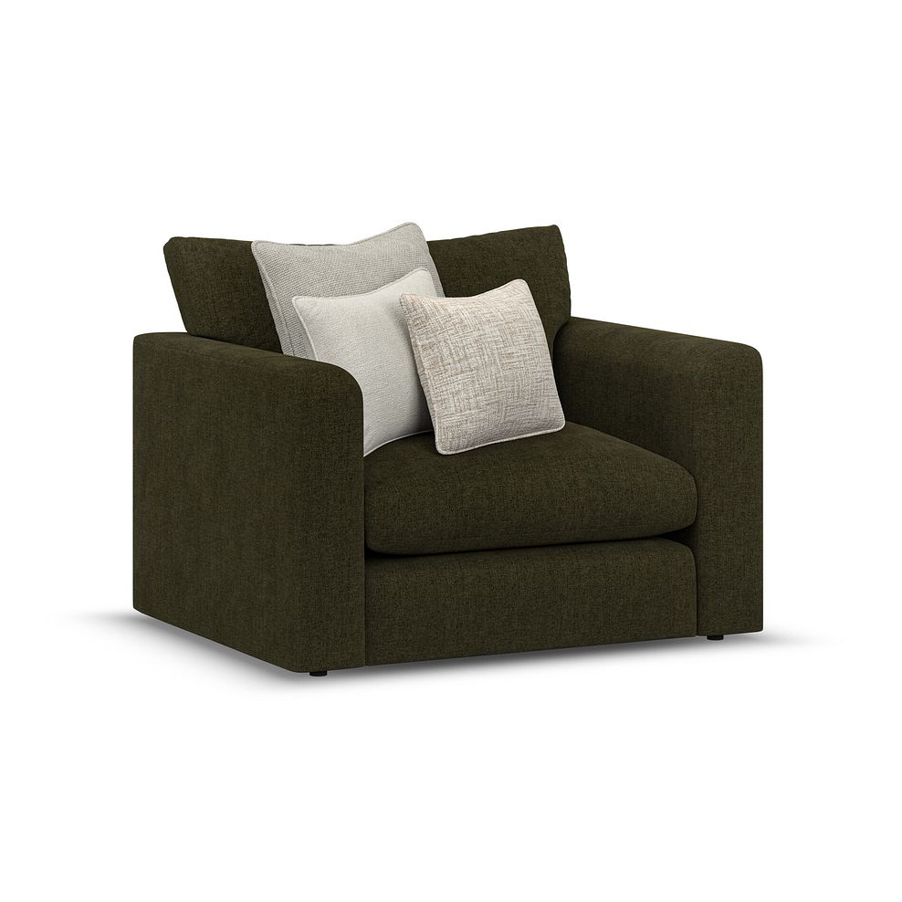 Elston Loveseat in Penny Forest Fabric 1