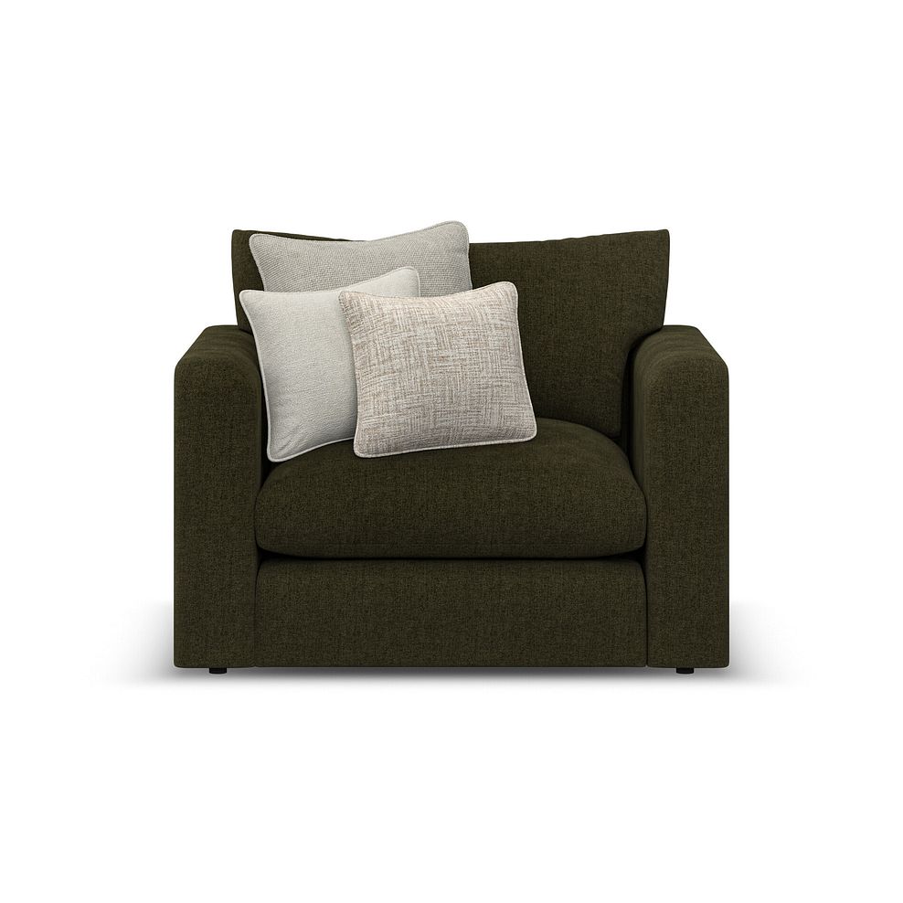 Elston Loveseat in Penny Forest Fabric 2
