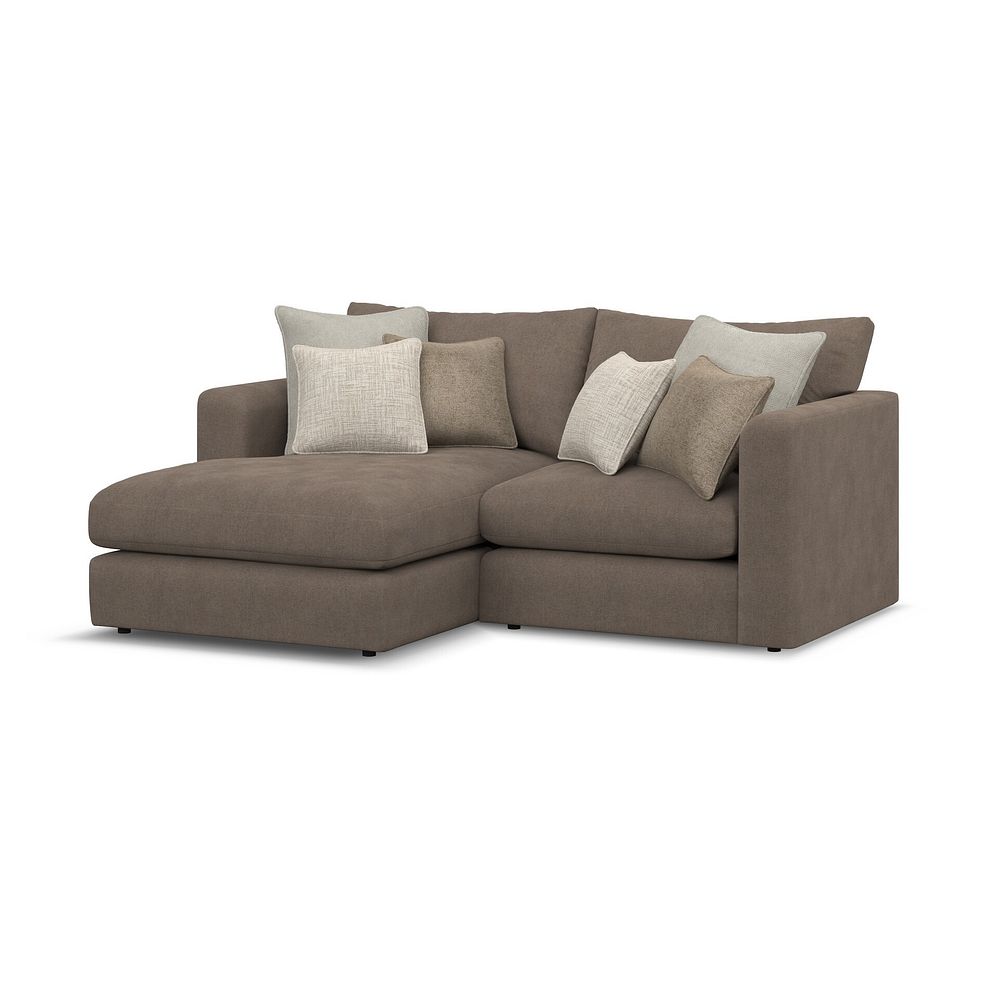 Elston Modular 2 Seater Left Hand Compact Chaise Sofa in Penny Burrow Fabric - Group 12 1