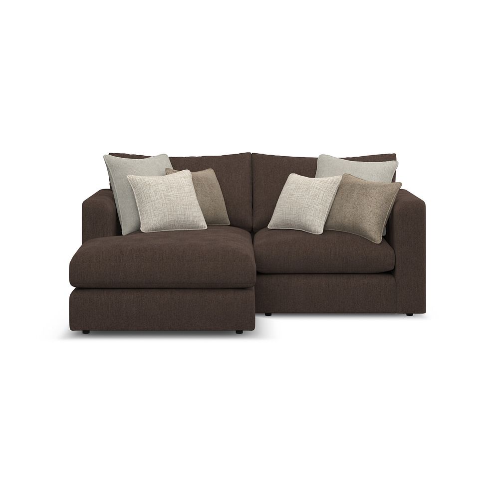 Elston Modular 2 Seater Left Hand Compact Chaise Sofa in Penny Cacao Fabric - Group 12 2