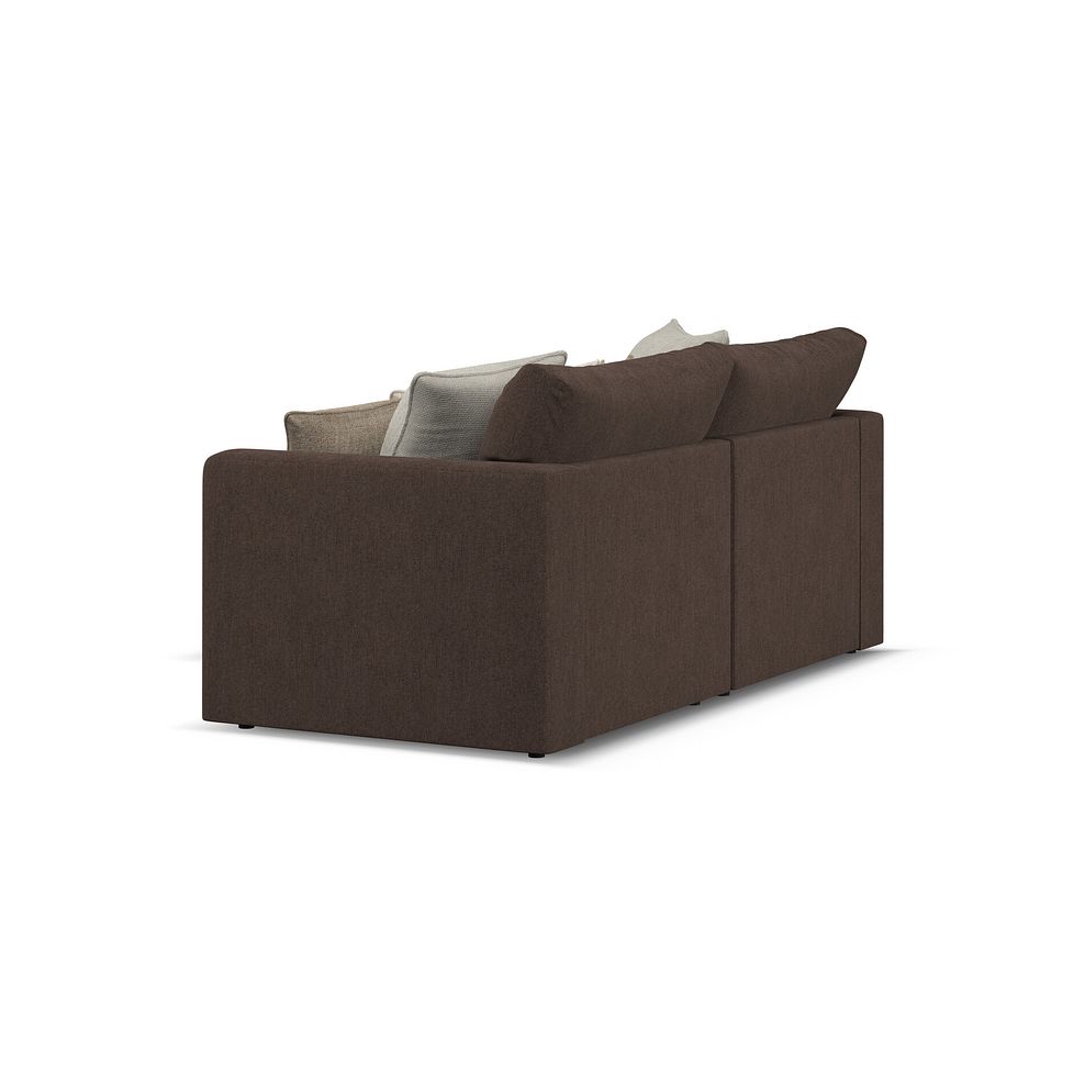 Elston Modular 2 Seater Left Hand Compact Chaise Sofa in Penny Cacao Fabric - Group 12 3