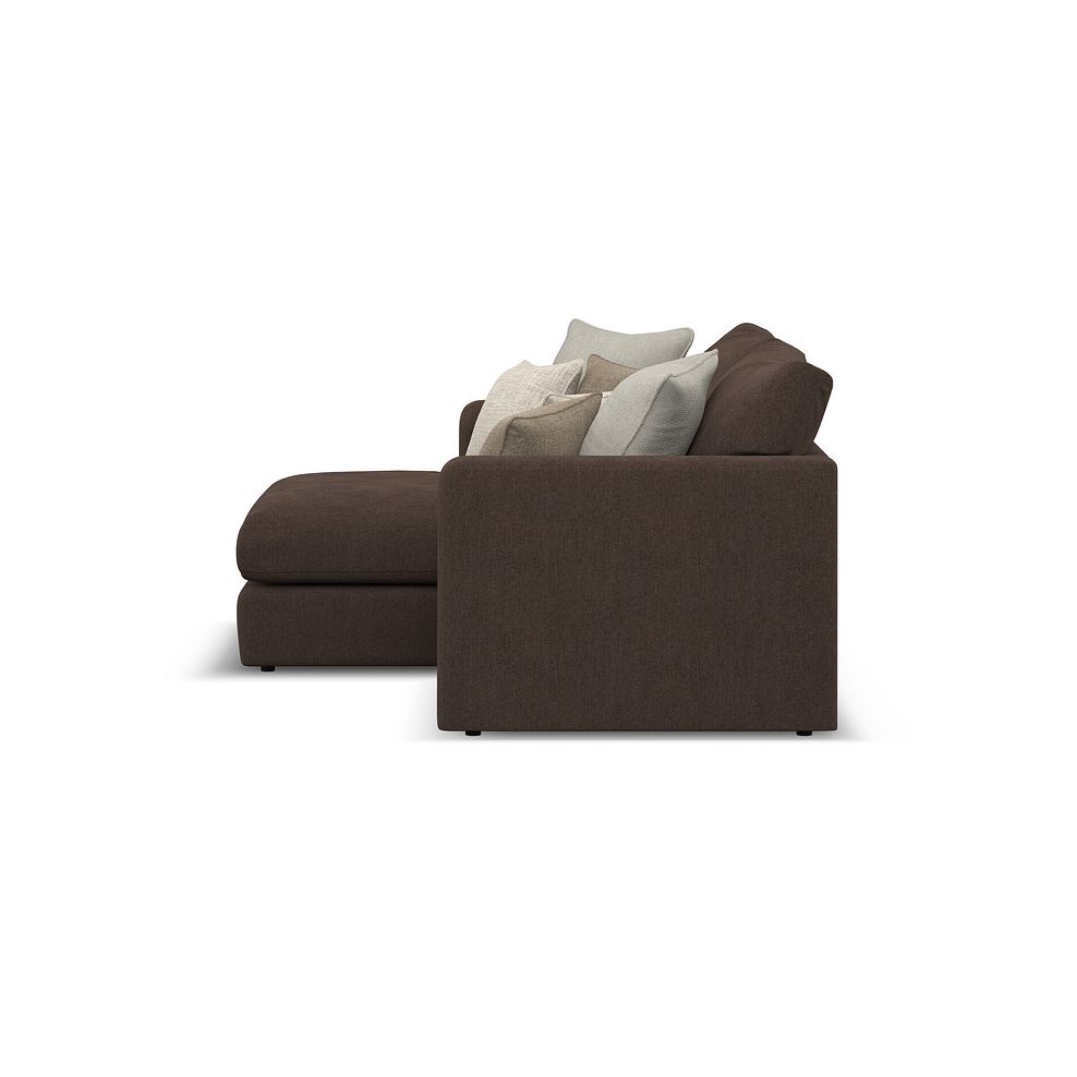 Elston Modular 2 Seater Left Hand Compact Chaise Sofa in Penny Cacao Fabric - Group 12 4