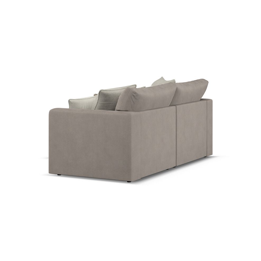 Elston Modular 2 Seater Left Hand Compact Chaise Sofa in Penny Clay Fabric - Group 12 3