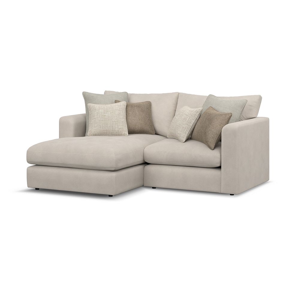 Elston Modular 2 Seater Left Hand Compact Chaise Sofa in Penny Dove Fabric - Group 12 1