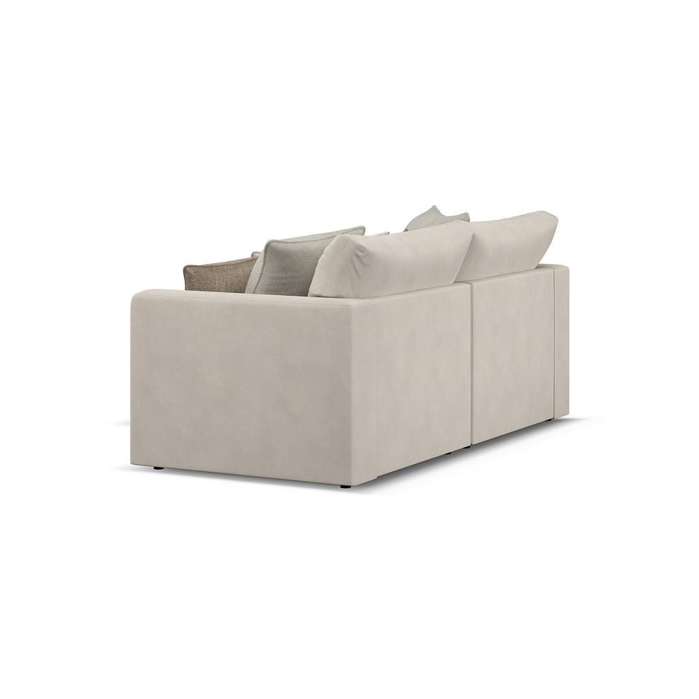 Elston Modular 2 Seater Left Hand Compact Chaise Sofa in Penny Dove Fabric - Group 12 3
