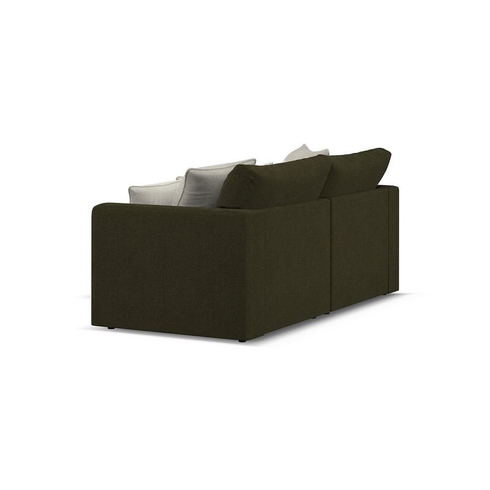 Elston Modular 2 Seater Left Hand Compact Chaise Sofa in Penny Forest Fabric - Group 12 3