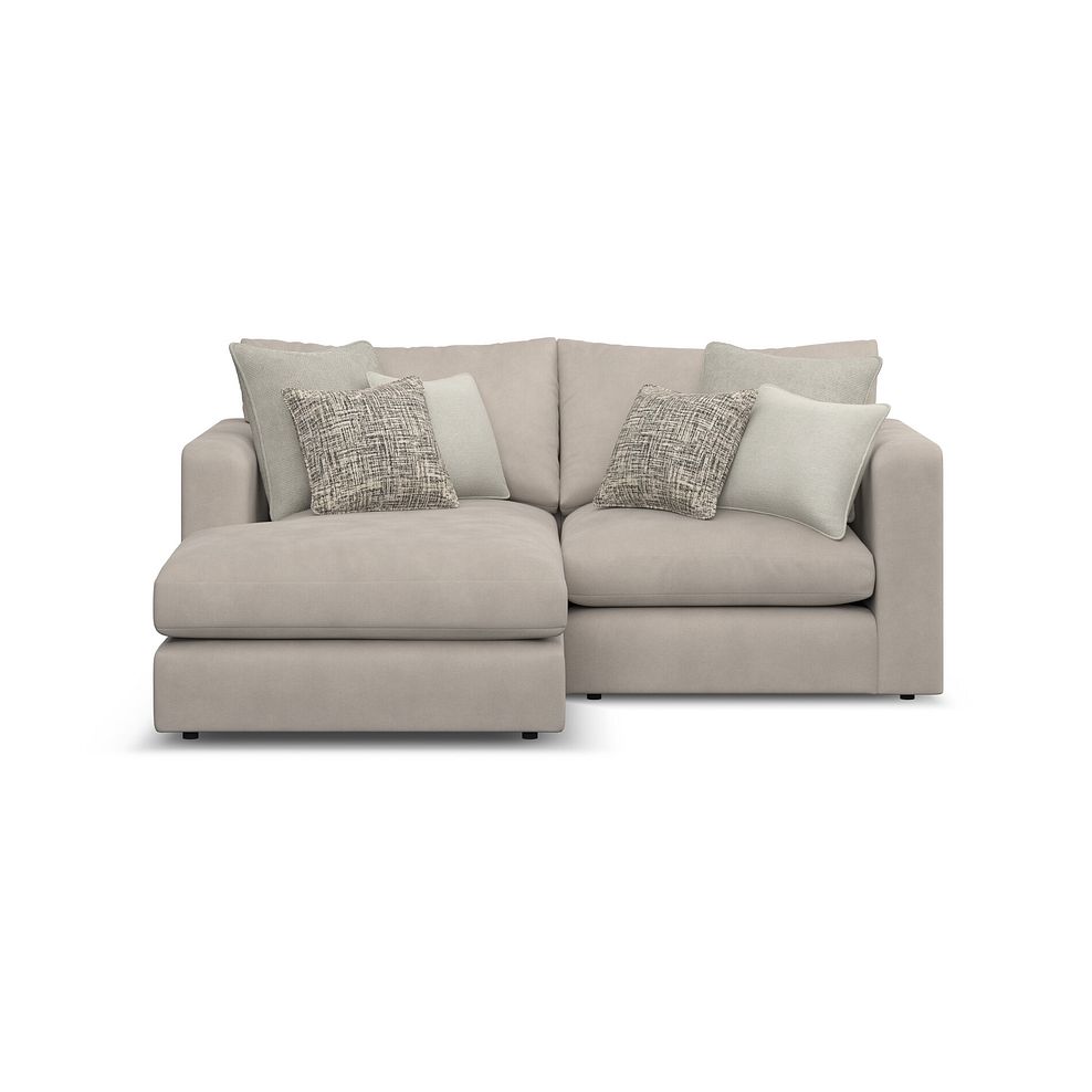 Elston Modular 2 Seater Left Hand Compact Chaise Sofa in Penny Mid Grey Fabric - Group 12 2