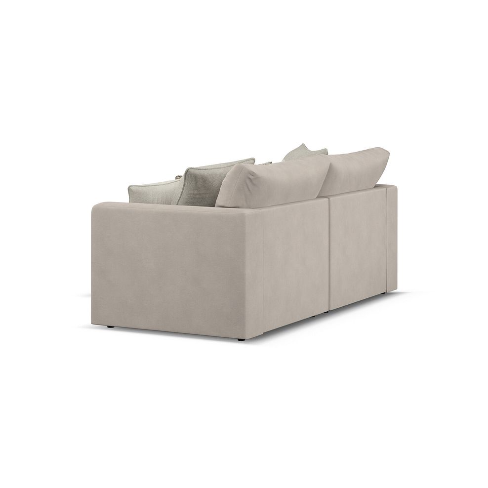 Elston Modular 2 Seater Left Hand Compact Chaise Sofa in Penny Mid Grey Fabric - Group 12 3
