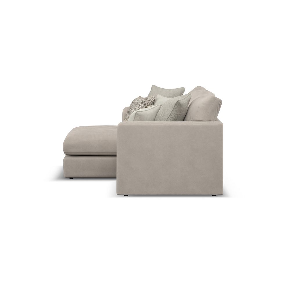Elston Modular 2 Seater Left Hand Compact Chaise Sofa in Penny Mid Grey Fabric - Group 12 4