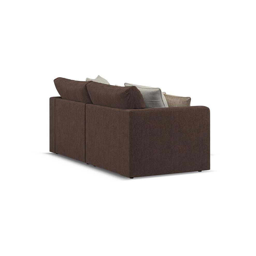 Elston Modular 2 Seater Right Hand Compact Chaise Sofa in Penny Cacao Fabric - Group 13 3