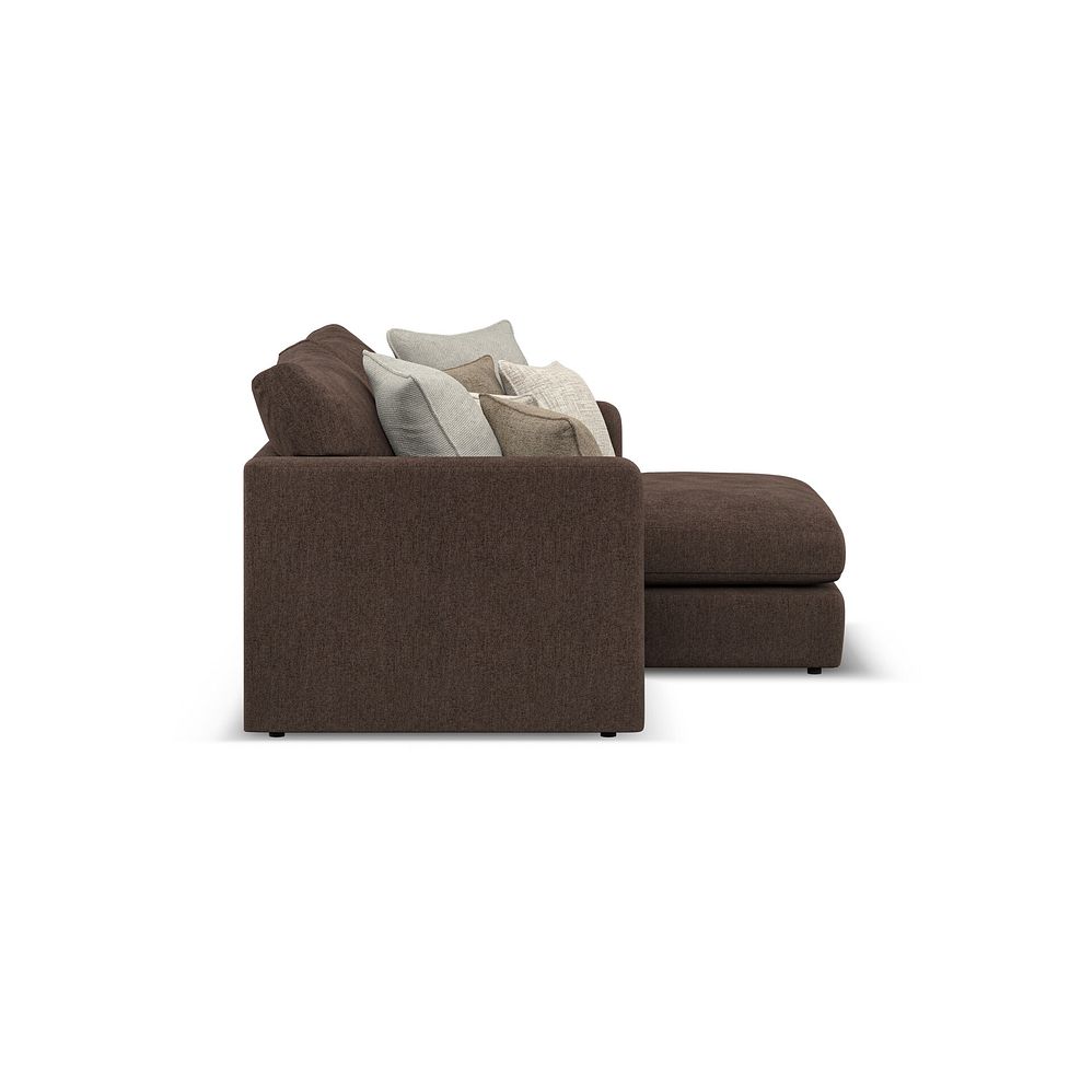 Elston Modular 2 Seater Right Hand Compact Chaise Sofa in Penny Cacao Fabric - Group 13 4