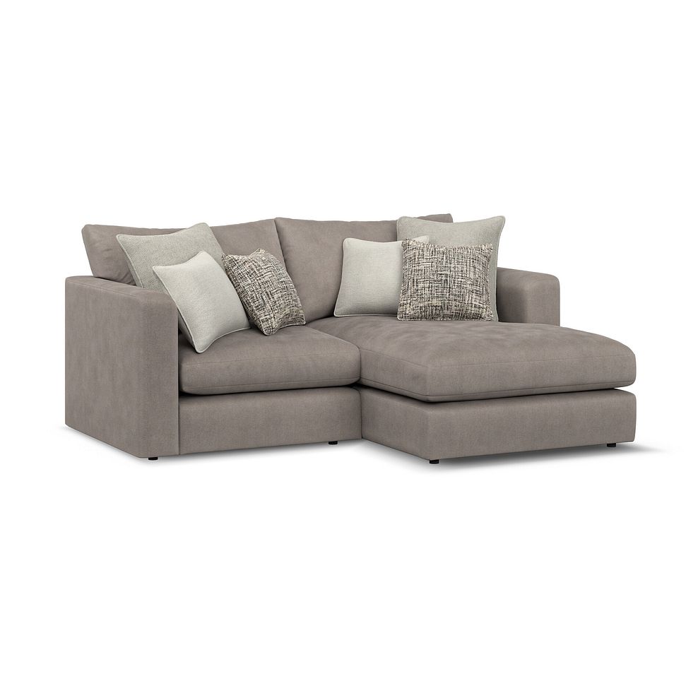 Elston Modular 2 Seater Right Hand Compact Chaise Sofa in Penny Clay Fabric - Group 13 1
