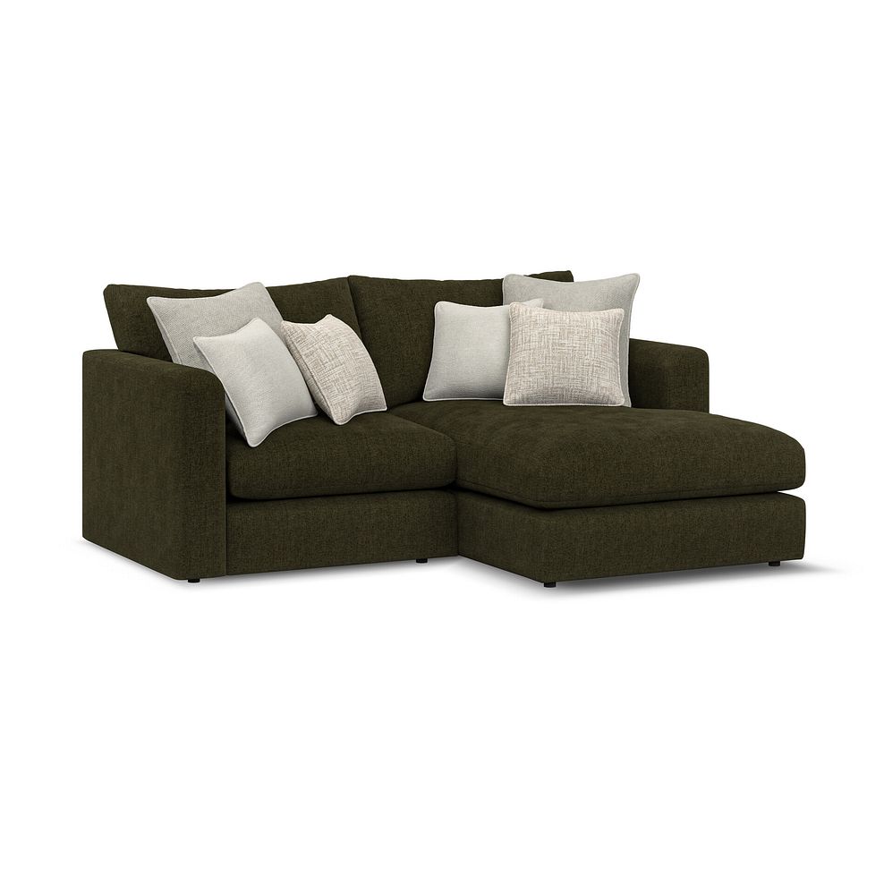 Elston Modular 2 Seater Right Hand Compact Chaise Sofa in Penny Forest Fabric - Group 13 1