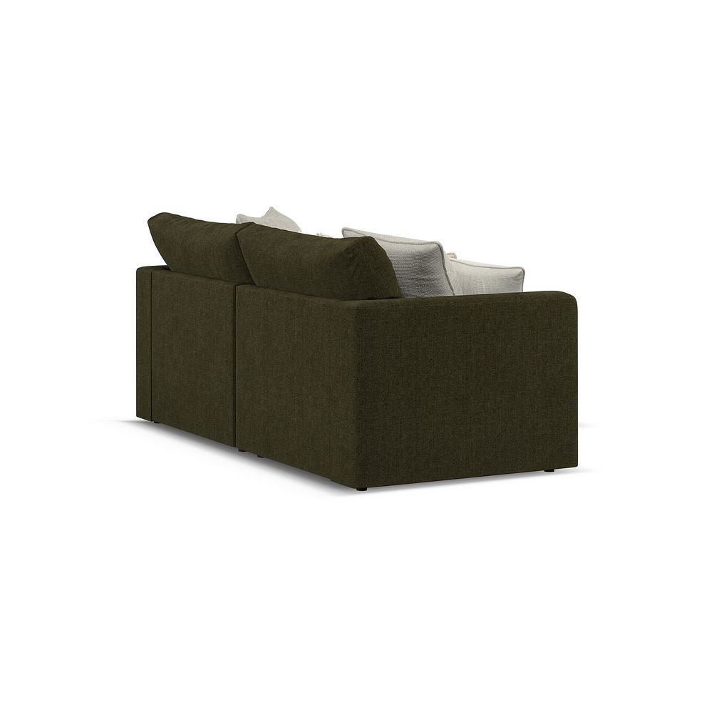 Elston Modular 2 Seater Right Hand Compact Chaise Sofa in Penny Forest Fabric - Group 13 3