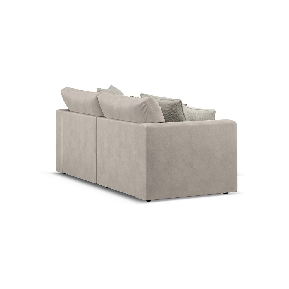 Elston Modular 2 Seater Right Hand Compact Chaise Sofa in Penny Mid Grey Fabric - Group 13 3
