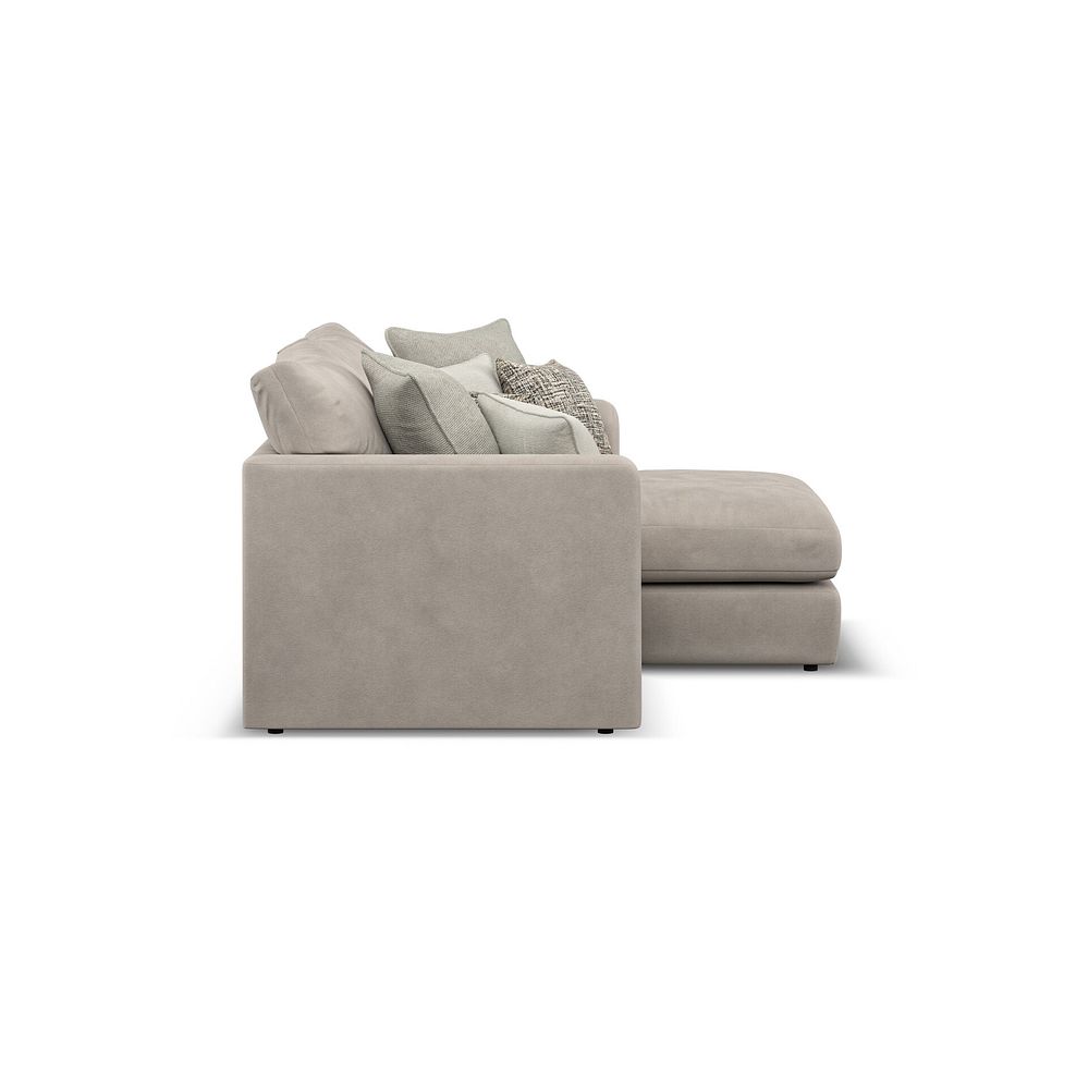 Elston Modular 2 Seater Right Hand Compact Chaise Sofa in Penny Mid Grey Fabric - Group 13 4