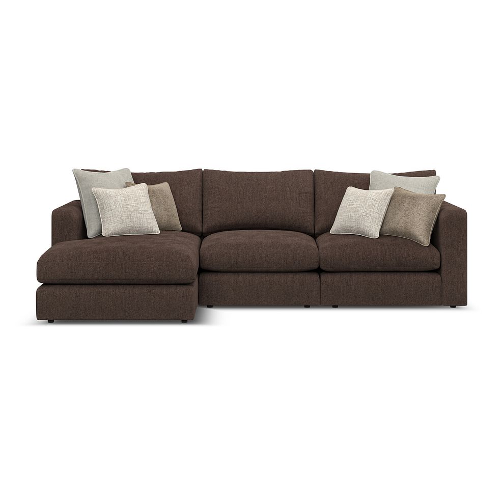 Elston Modular 3 Seater Left Hand Chaise Sofa in Penny Cacao Fabric - Group 14 2