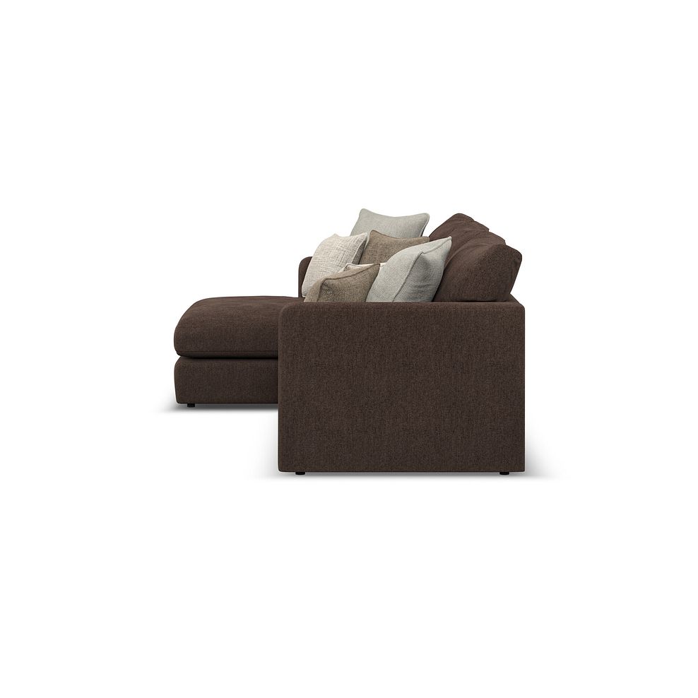Elston Modular 3 Seater Left Hand Chaise Sofa in Penny Cacao Fabric - Group 14 4