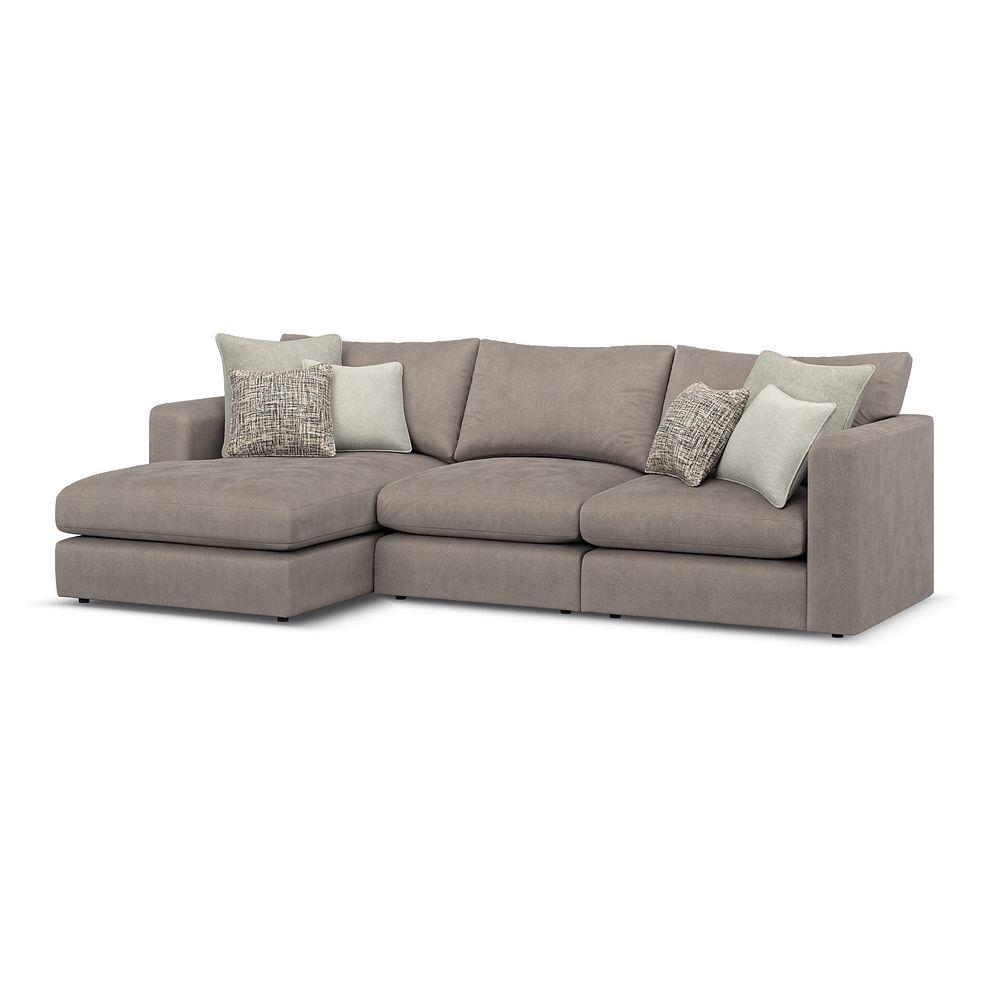 Elston Modular 3 Seater Left Hand Chaise Sofa in Penny Clay Fabric - Group 14 1