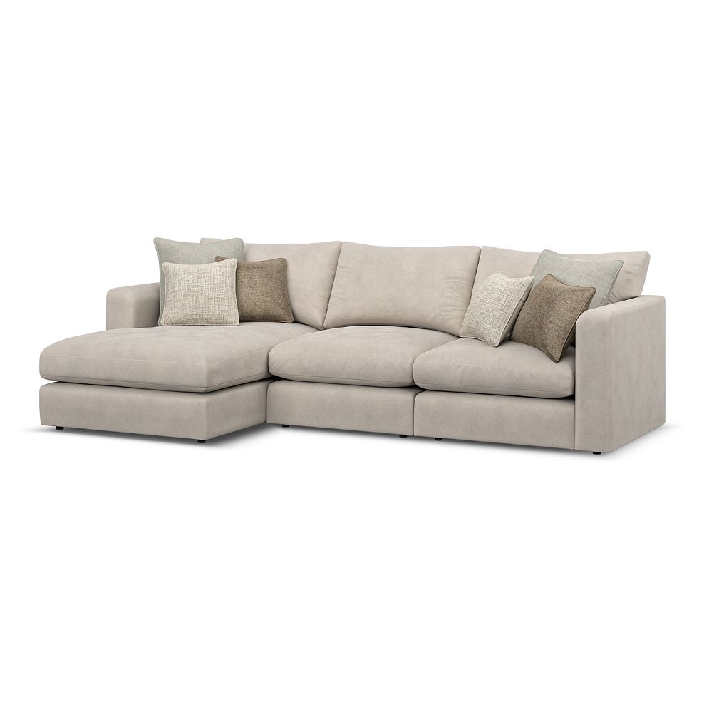 Elston Modular 3 Seater Left Hand Chaise Sofa in Penny Dove Fabric - Group 14 1