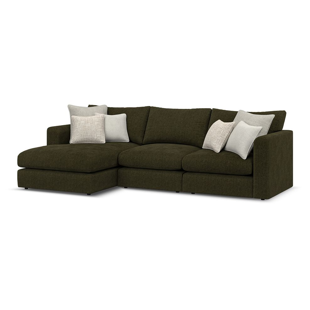 Elston Modular 3 Seater Left Hand Chaise Sofa in Penny Forest Fabric - Group 14 1