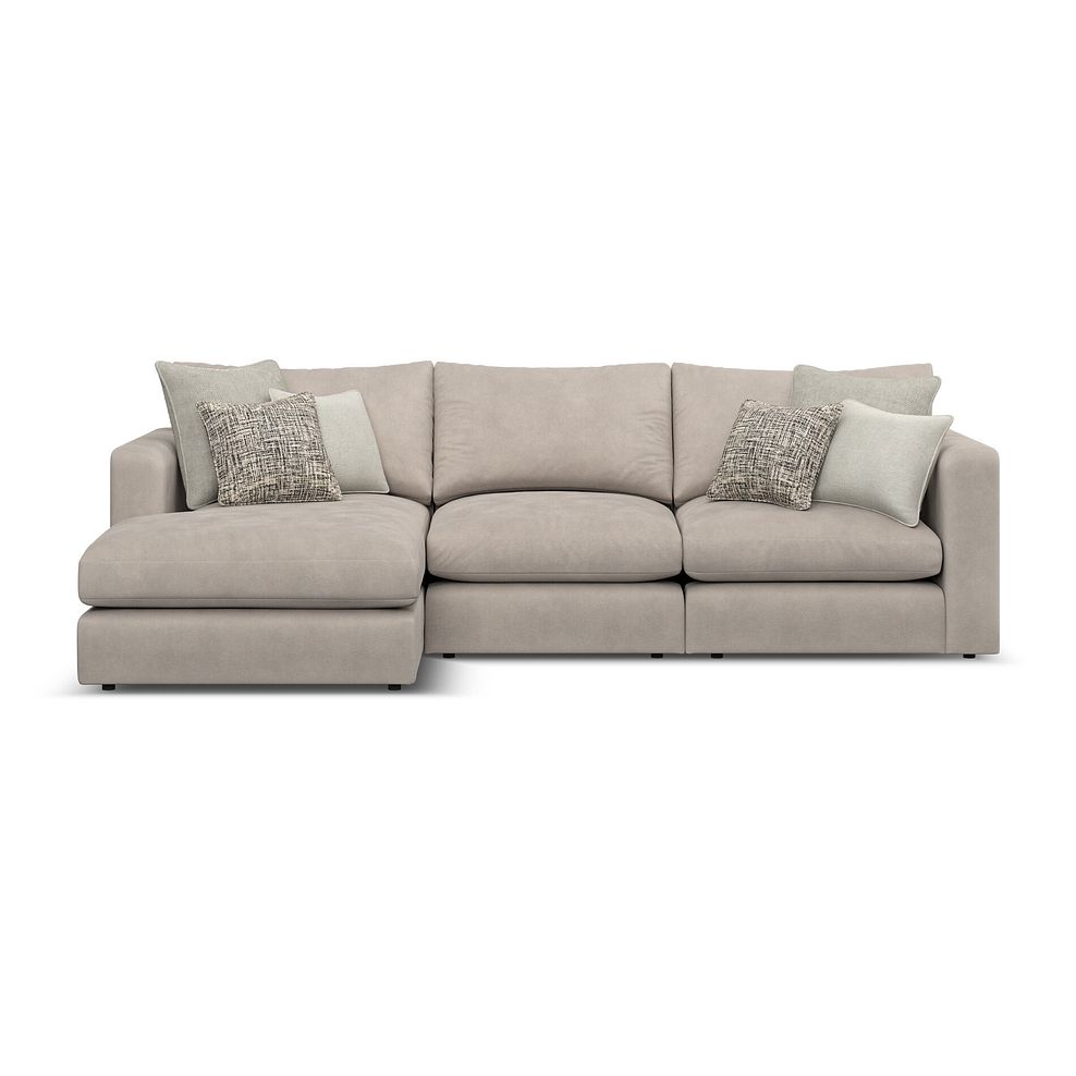 Elston Modular 3 Seater Left Hand Chaise Sofa in Penny Mid Grey Fabric - Group 14 2