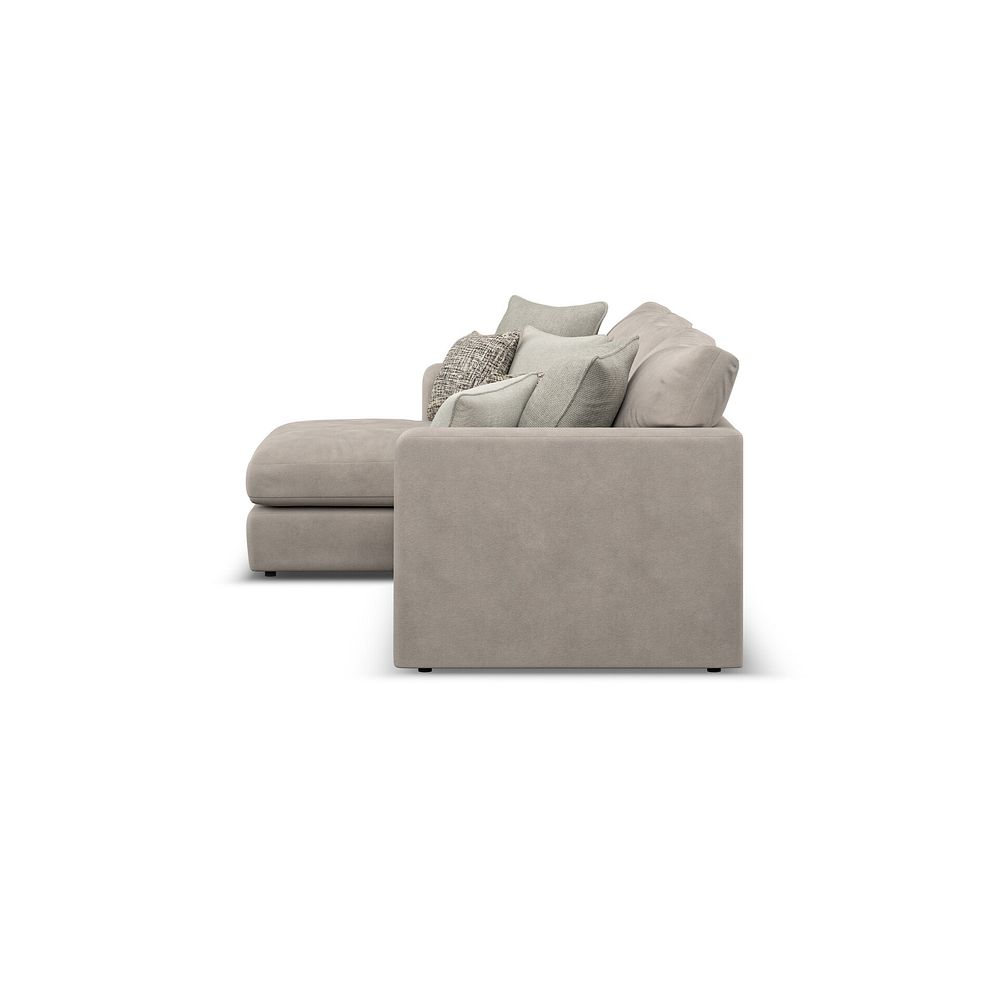 Elston Modular 3 Seater Left Hand Chaise Sofa in Penny Mid Grey Fabric - Group 14 4