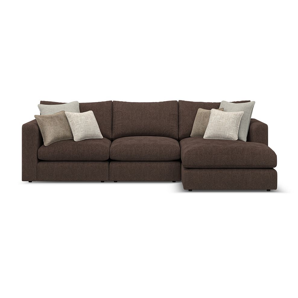 Elston Modular 3 Seater Right Hand Chaise Sofa in Penny Cacao Fabric - Group 15 2