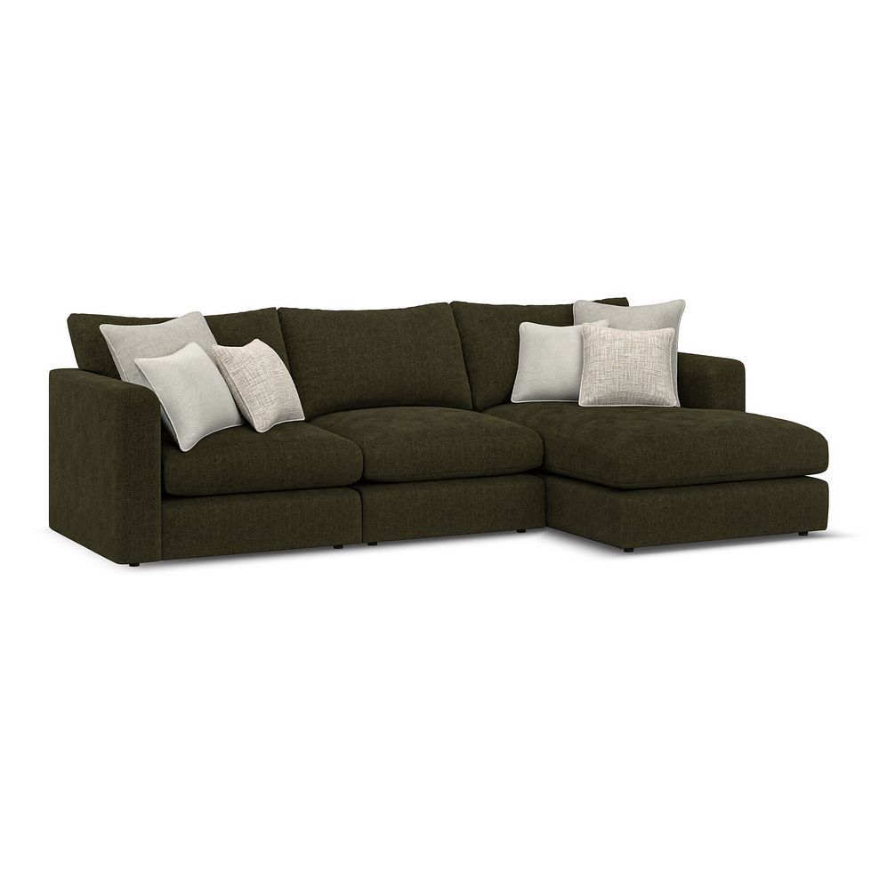 Elston Modular 3 Seater Right Hand Chaise Sofa in Penny Forest Fabric - Group 15 1