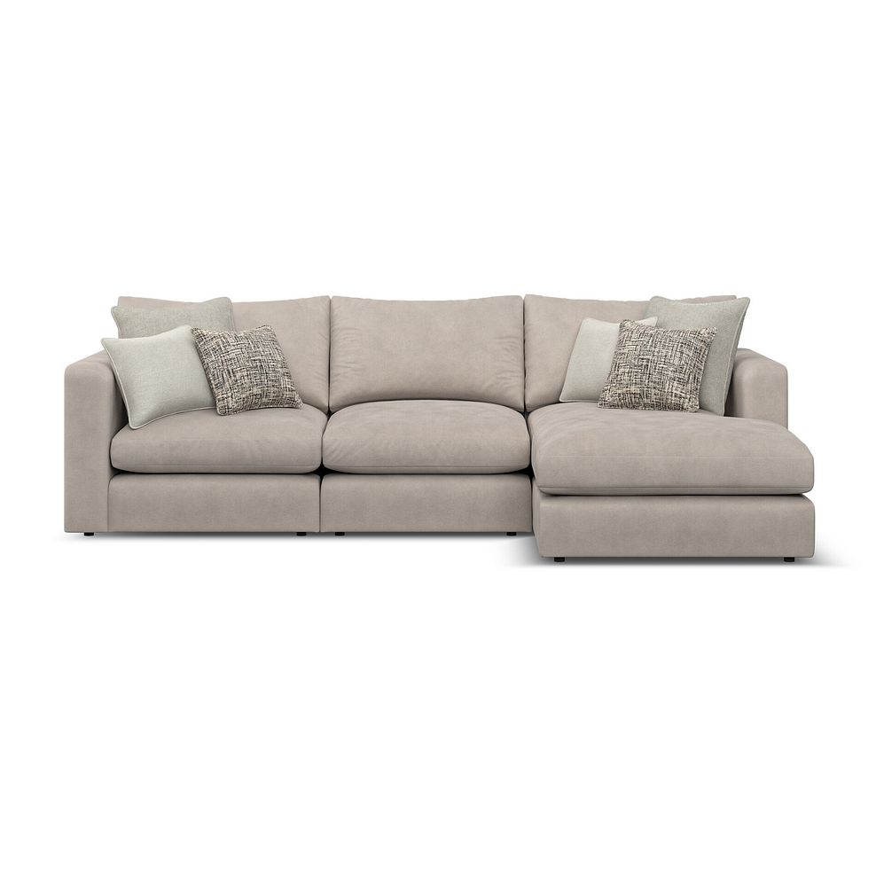 Elston Modular 3 Seater Right Hand Chaise Sofa in Penny Mid Grey Fabric - Group 15 2