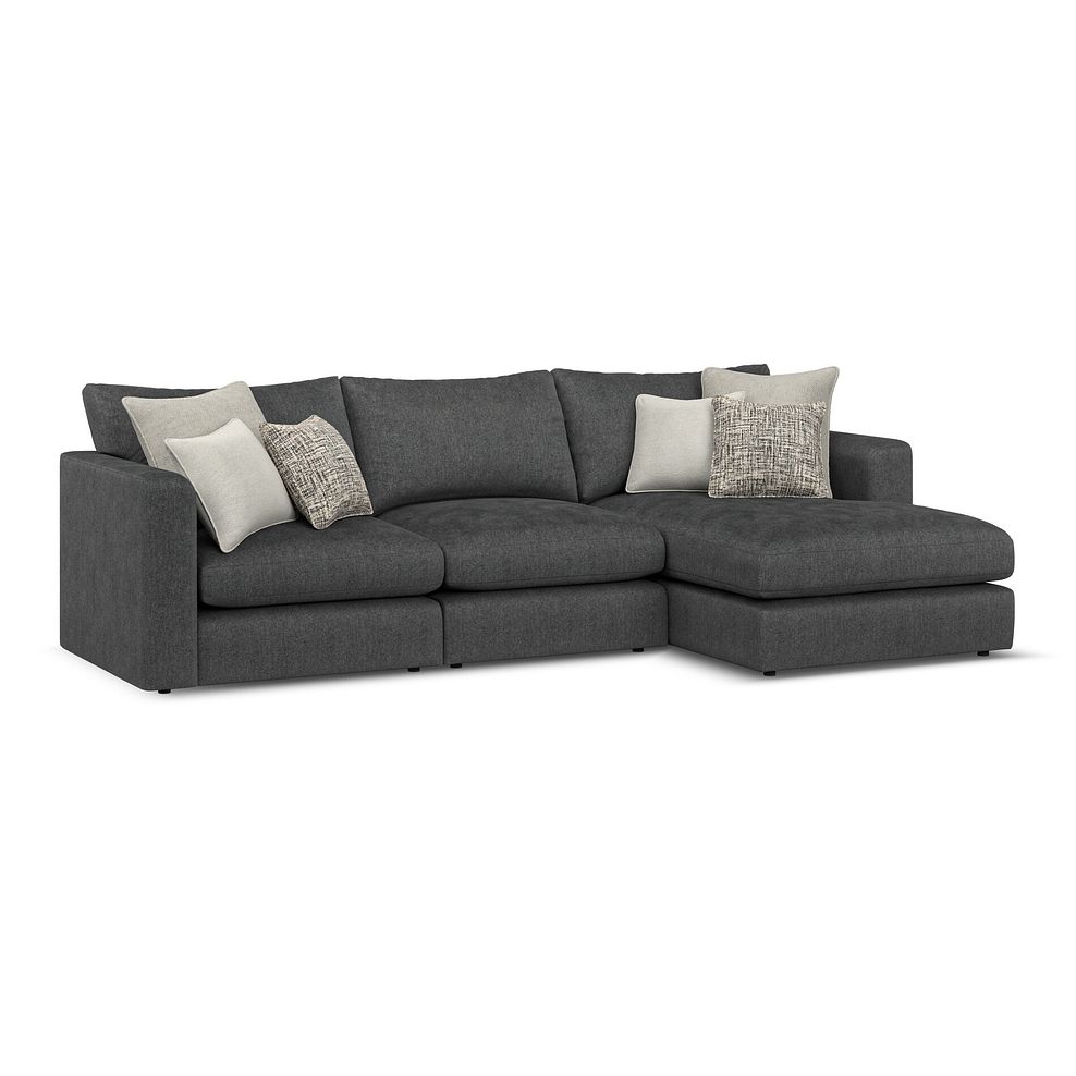 Elston Modular 3 Seater Right Hand Chaise Sofa in Penny Whisp Fabric - Group 15 1