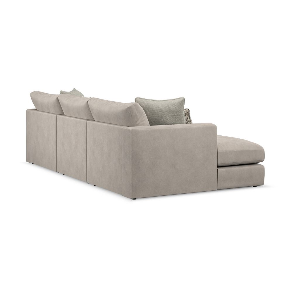 Elston Modular 3 Seater U-Shape Chaise Sofa in Penny Mid Grey Fabric - Group 16 3