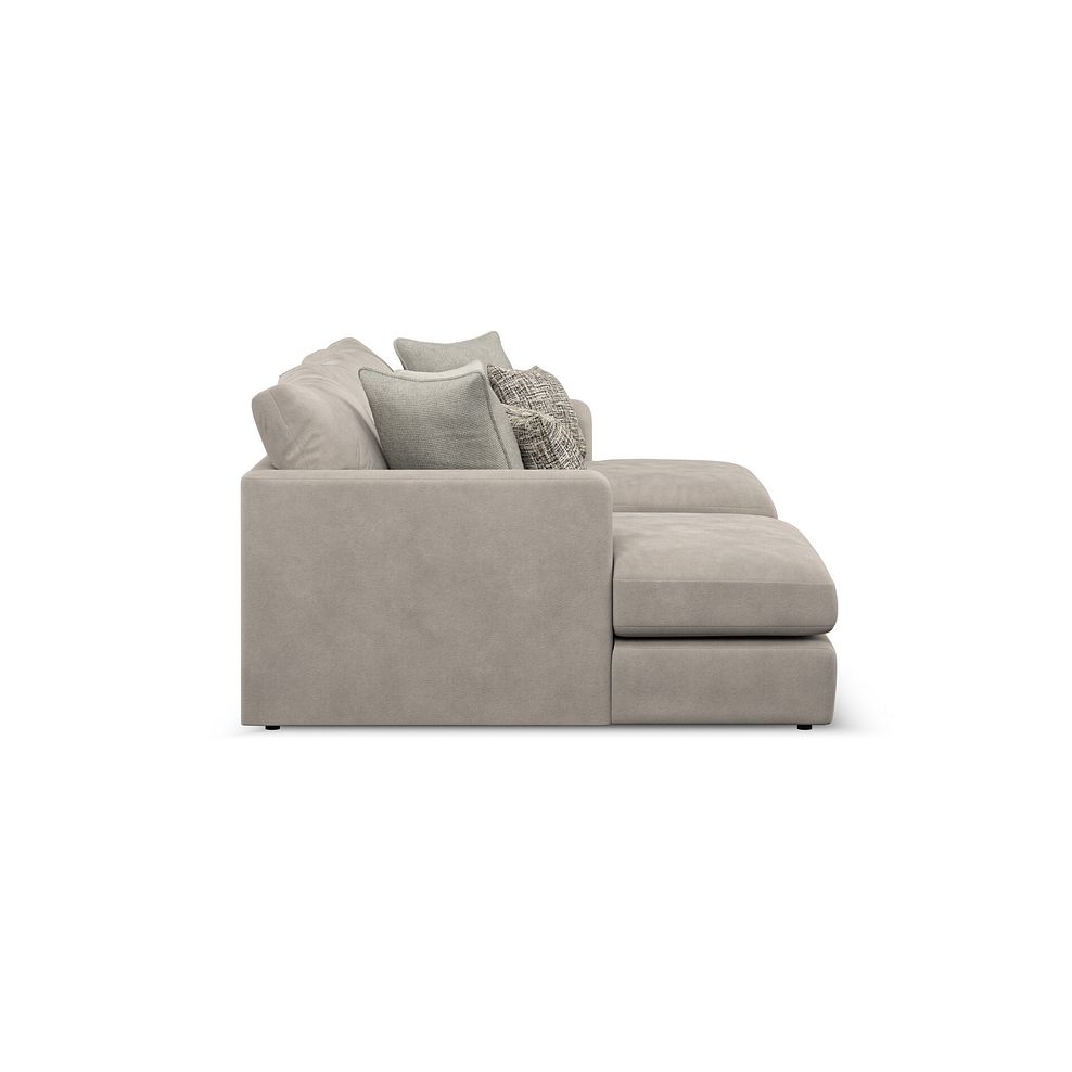 Elston Modular 3 Seater U-Shape Chaise Sofa in Penny Mid Grey Fabric - Group 16 4
