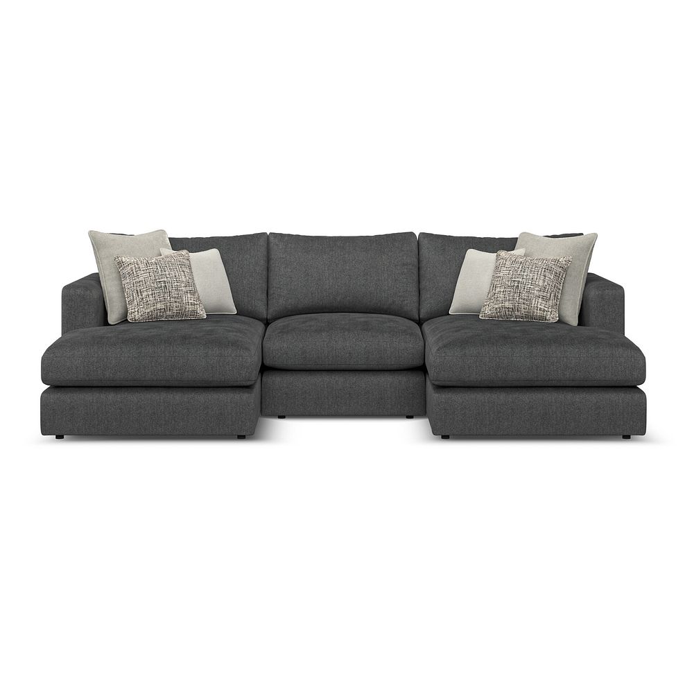 Elston Modular 3 Seater U-Shape Chaise Sofa in Penny Whisp Fabric - Group 16 2