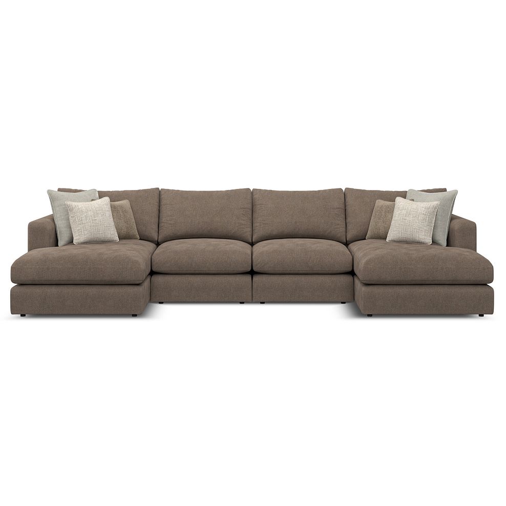 Elston Modular 4 Seater U-Shape Chaise Sofa in Penny Burrow Fabric - Group 17 2