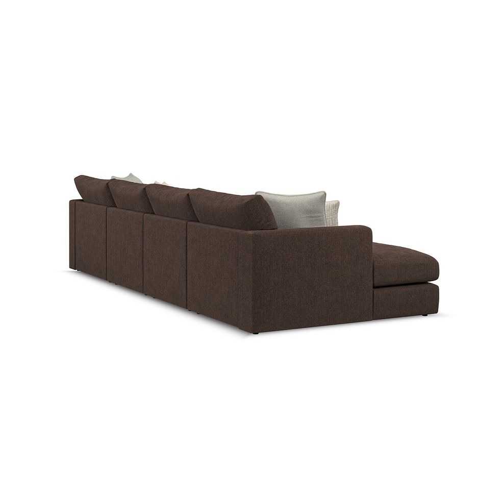 Elston Modular 4 Seater U-Shape Chaise Sofa in Penny Cacao Fabric - Group 17 3
