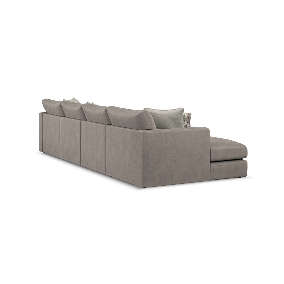 Elston Modular 4 Seater U-Shape Chaise Sofa in Penny Clay Fabric - Group 17 3