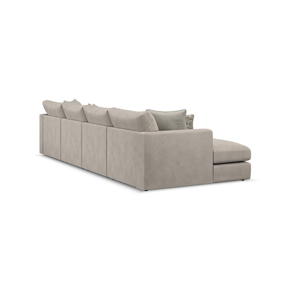 Elston Modular 4 Seater U-Shape Chaise Sofa in Penny Mid Grey Fabric - Group 17 3