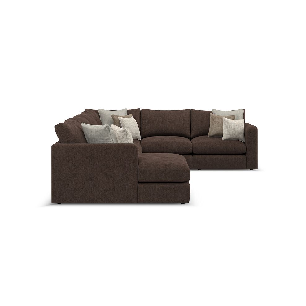 Elston Modular 6 Seater Left Hand Corner Sofa with Chaise in Penny Cacao Fabric - Group 18 4