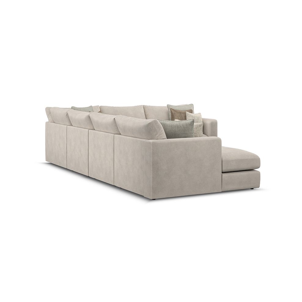 Elston Modular 6 Seater Left Hand Corner Sofa with Chaise in Penny Dove Fabric - Group 18 3